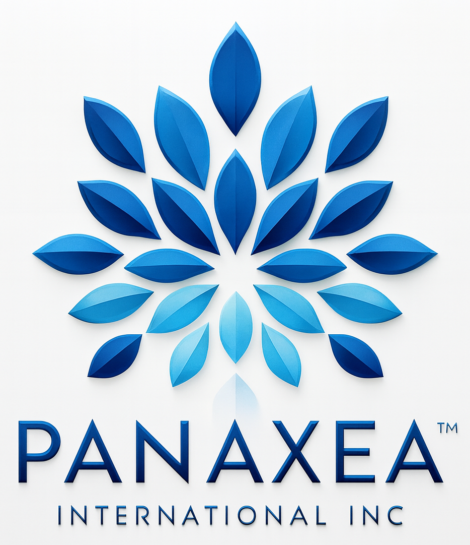 Panaxea Supplements logo with stylized leaf design representing premium herbal formulas.