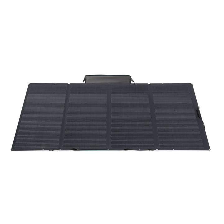 EcoFlow 400W Solar Panel Self Supporting Waterproof Recharge Power Stations laid flat, showcasing its design and durability.