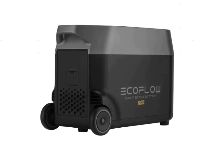 EcoFlow DELTA Pro Extra Battery 3600Wh for use with the Delta Pro Power Station, showcasing its portable design.