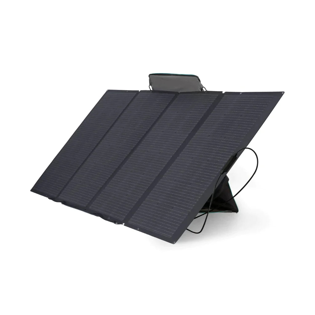 EcoFlow 400W Solar Panel Self Supporting Waterproof Recharge Power Stations in a folded position.