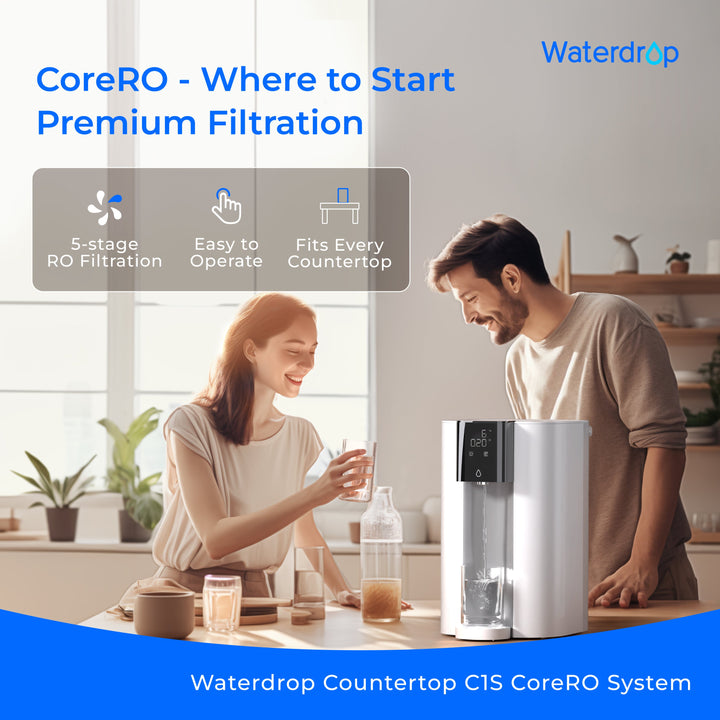 Waterdrop C1S Countertop Reverse Osmosis 3:1 Water Filter CoreRO System Compact