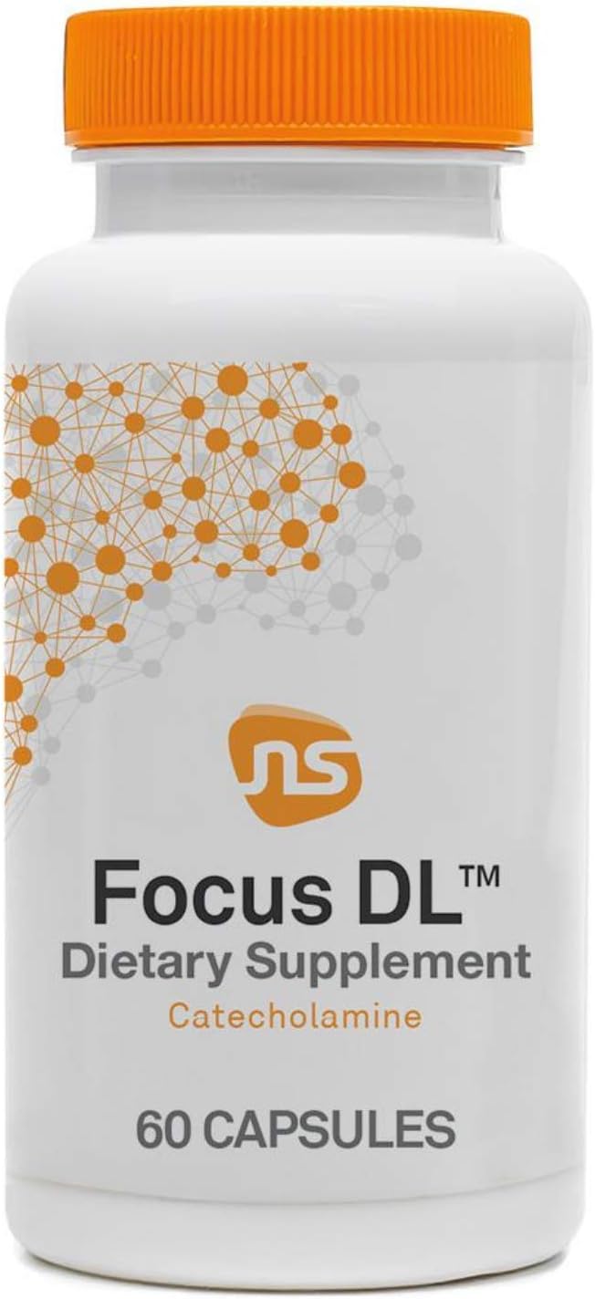 NeuroScience Focus DL dietary supplement bottle for mental clarity and concentration, 60 capsules.