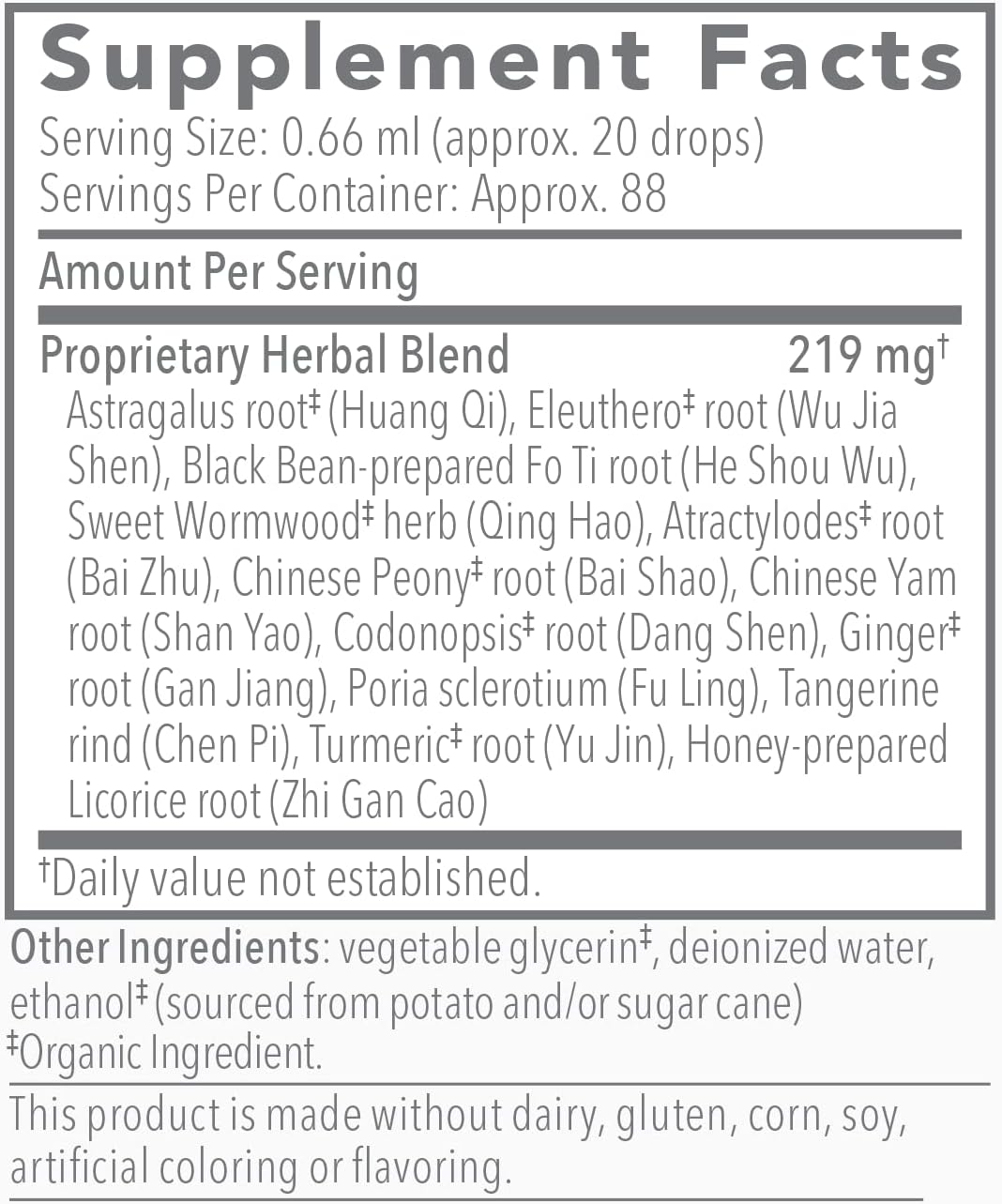 Biocidin Botanical Formulas Biotonic Liquid Adaptogenic Tonic Support 2 oz