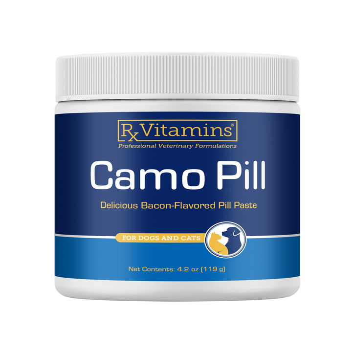 Rx Vitamins For Pets Camo Pill 4.2 Oz Bacon Flavor Pill Paste for Dogs and Cats