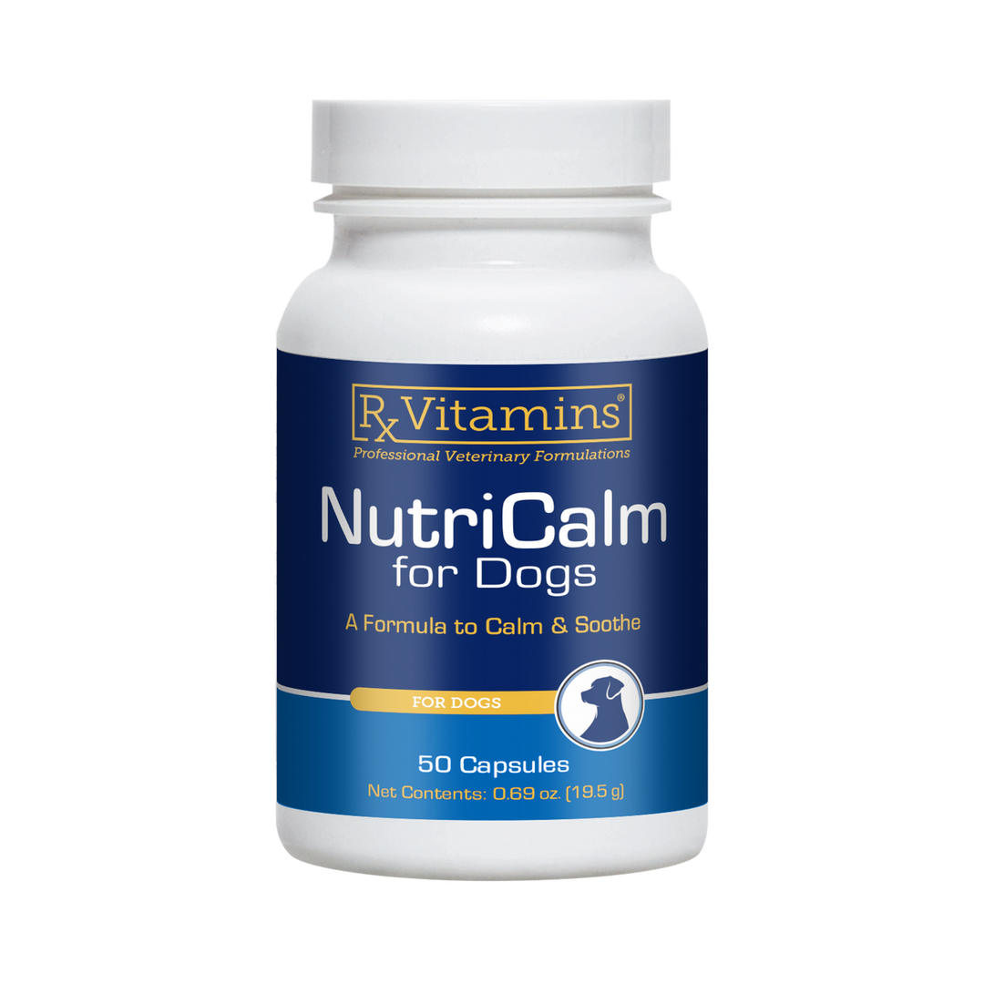 Rx Vitamins For Pets NutriCalm 50 Caps Stress Relief Formula for Dogs, calming supplement for dogs