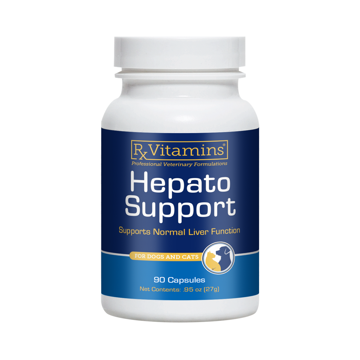 Rx Vitamins For Pets Hepato Support 90 Caps Liver Health Supplement for dogs and cats