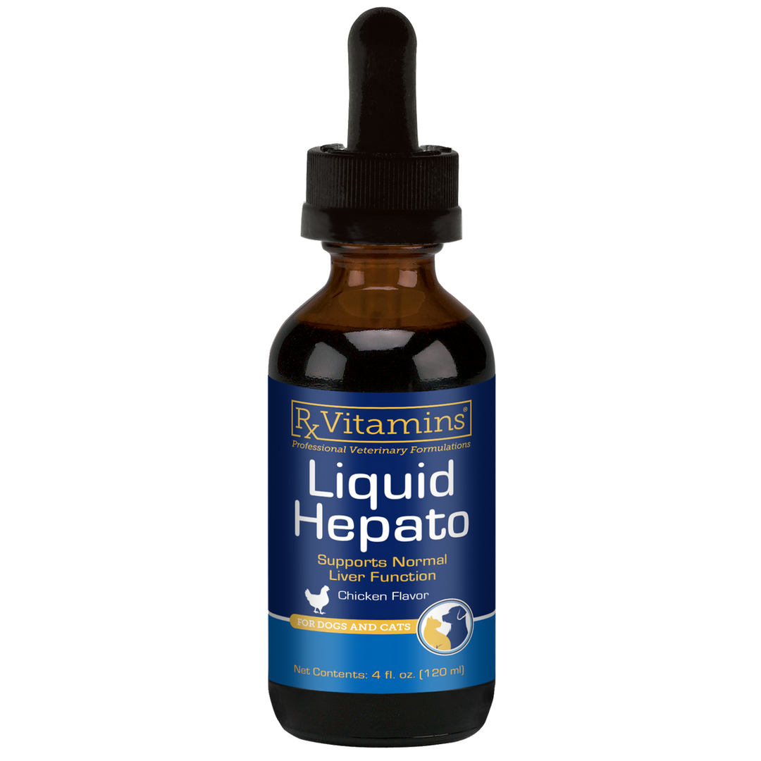 Rx Vitamins For Pets Liquid Hepato Chicken Flavor 4 fl oz bottle for dogs and cats supporting liver health