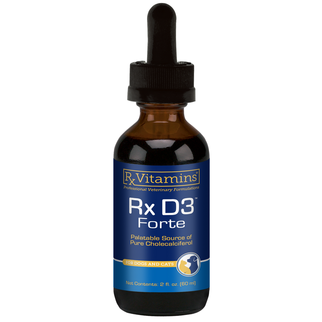 Rx Vitamins For Pets D3 Forte Liquid MCT Oil 2 OZ Vitamin Support for dogs and cats