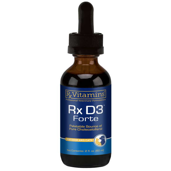 Rx Vitamins For Pets D3 Forte Liquid MCT Oil 2 OZ Vitamin Support for dogs and cats