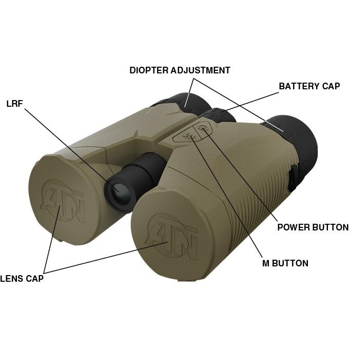 ATN Binocular 10x42 Laser 3000m w/Bluetooth High Performance Outdoor Optics