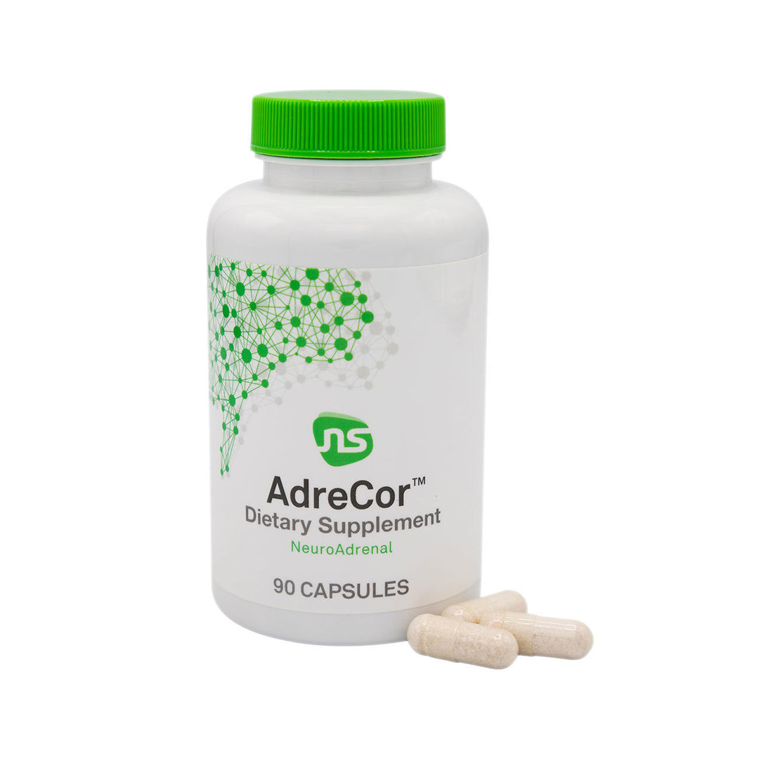 NeuroScience AdreCor Adrenal Energy Support cognitive function 90 Caps dietary supplement bottle with capsules
