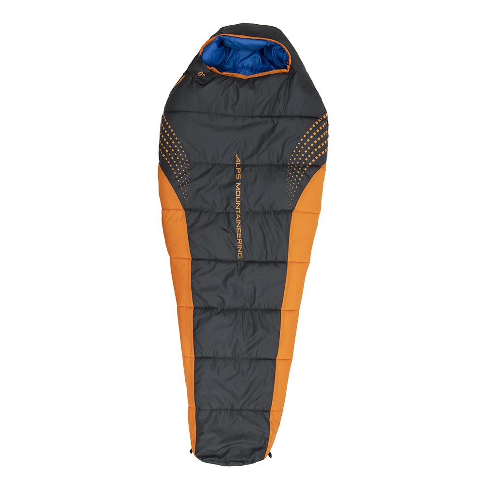 Alps Mountaineering Blaze 0° Regular Sleeping Bag 32x80 Charcoal Orange Warm