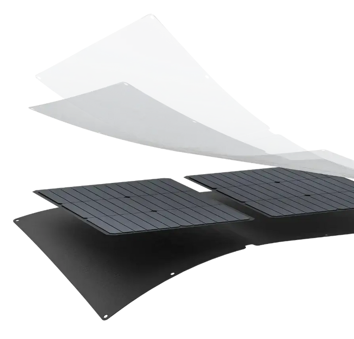 EcoFlow RIVER 2 Pro Portable Power Station 768Wh with Solar Panel components showing solar panel design and structure.