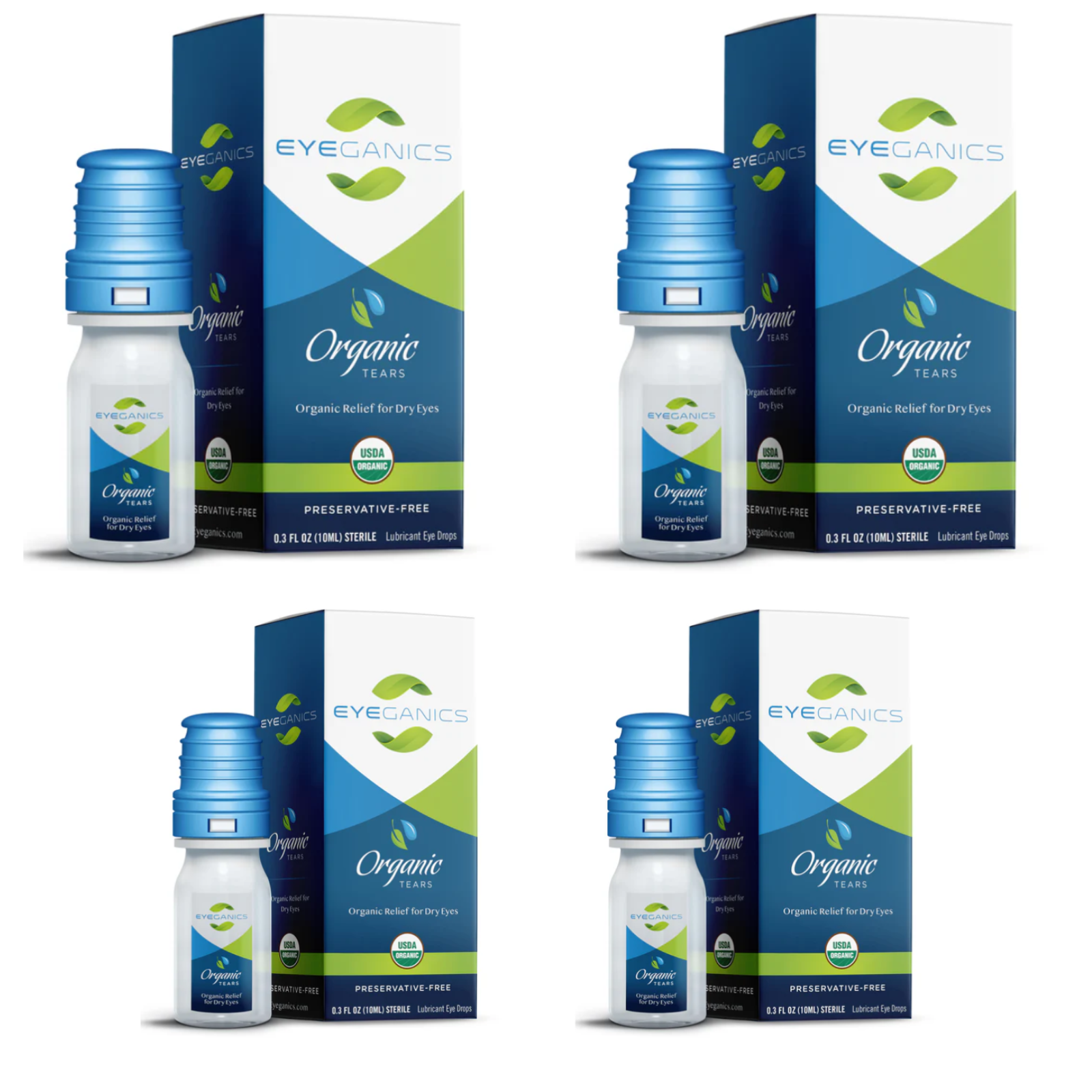 Qty 4 Eyeganics Organic Eye Drops