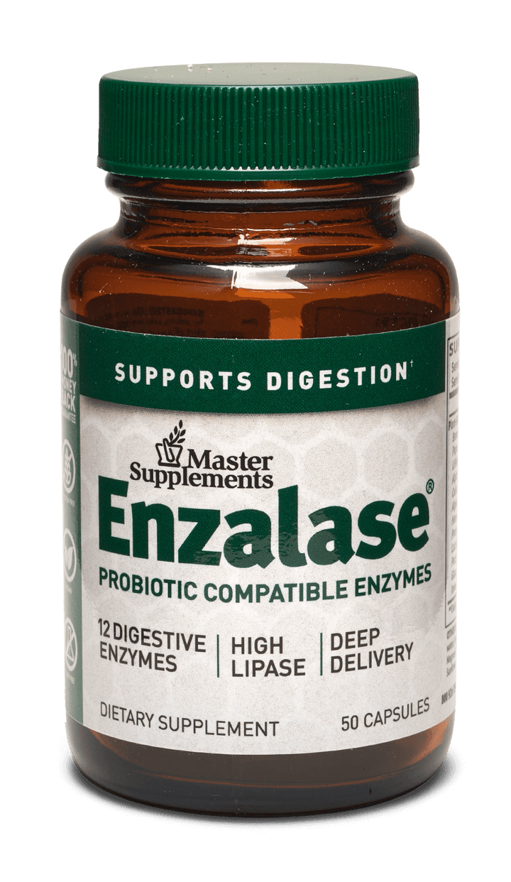 Master Supplements US Enzymes ENZALASE 93 Capsules Probiotic Enzymes Digestive Support Supplement Bottle