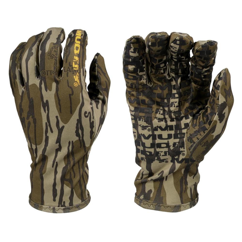 Muddy Lightweight Fleece Gloves Mossy Oak Bottomland Warm Outdoor Handwear Large