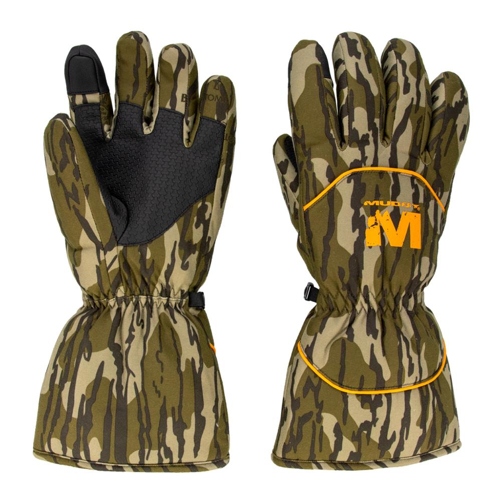 Muddy Waterproof Insulated Gloves Mossy Oak Bottomland L Warm Outdoor Wear