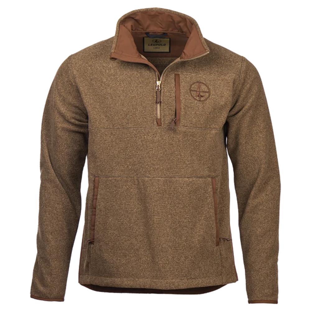 Leupold Make Ready 1/4 Zip Fleece Jacket Bone Brown Soft Warm Apparel M Size