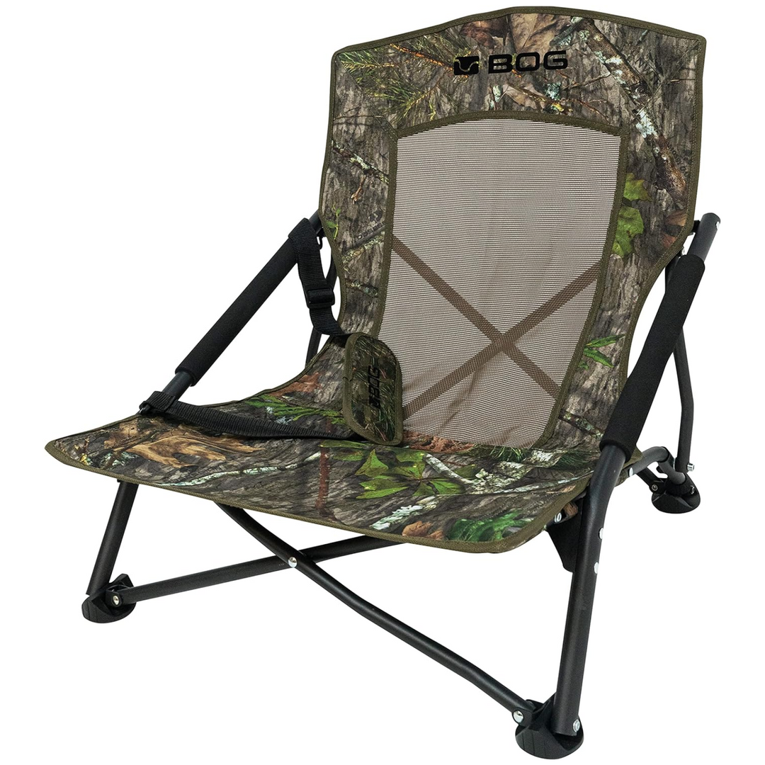 BOG Low Pro Camo Mossy Oak Obsession Ground Blind Chair with Aluminum Frame