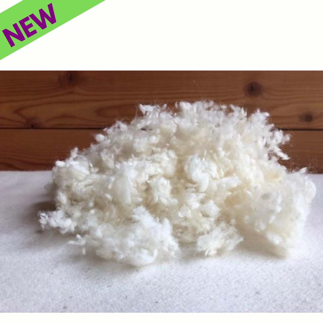 Holy Lamb Organics Extra Puffs Fill For Woolly Down Pillow 3 Ounces fluffy white fill with a new tag
