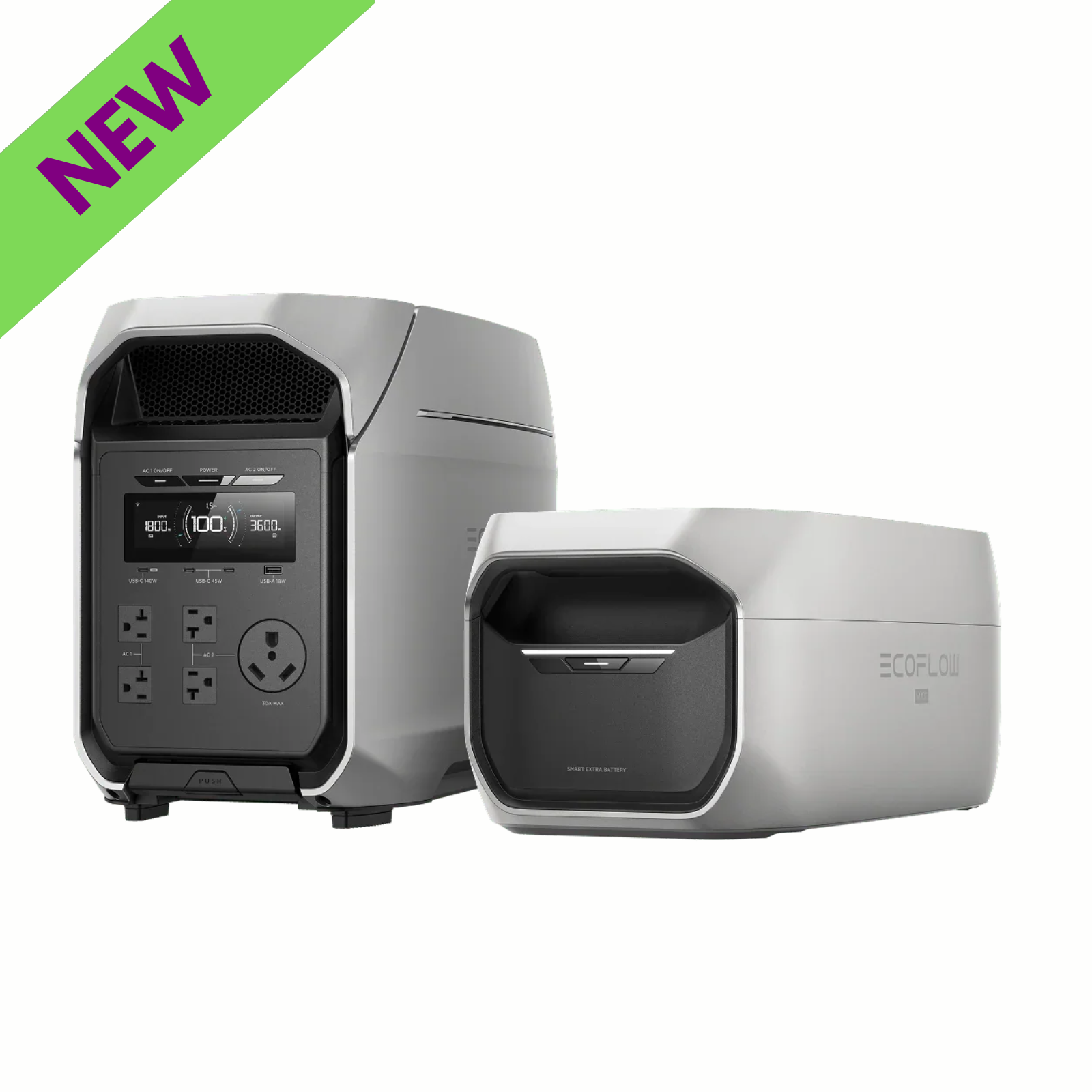 EcoFlow DELTA 3 Ultra Plus With Extra Battery 3072Wh Power Station with a new product label.