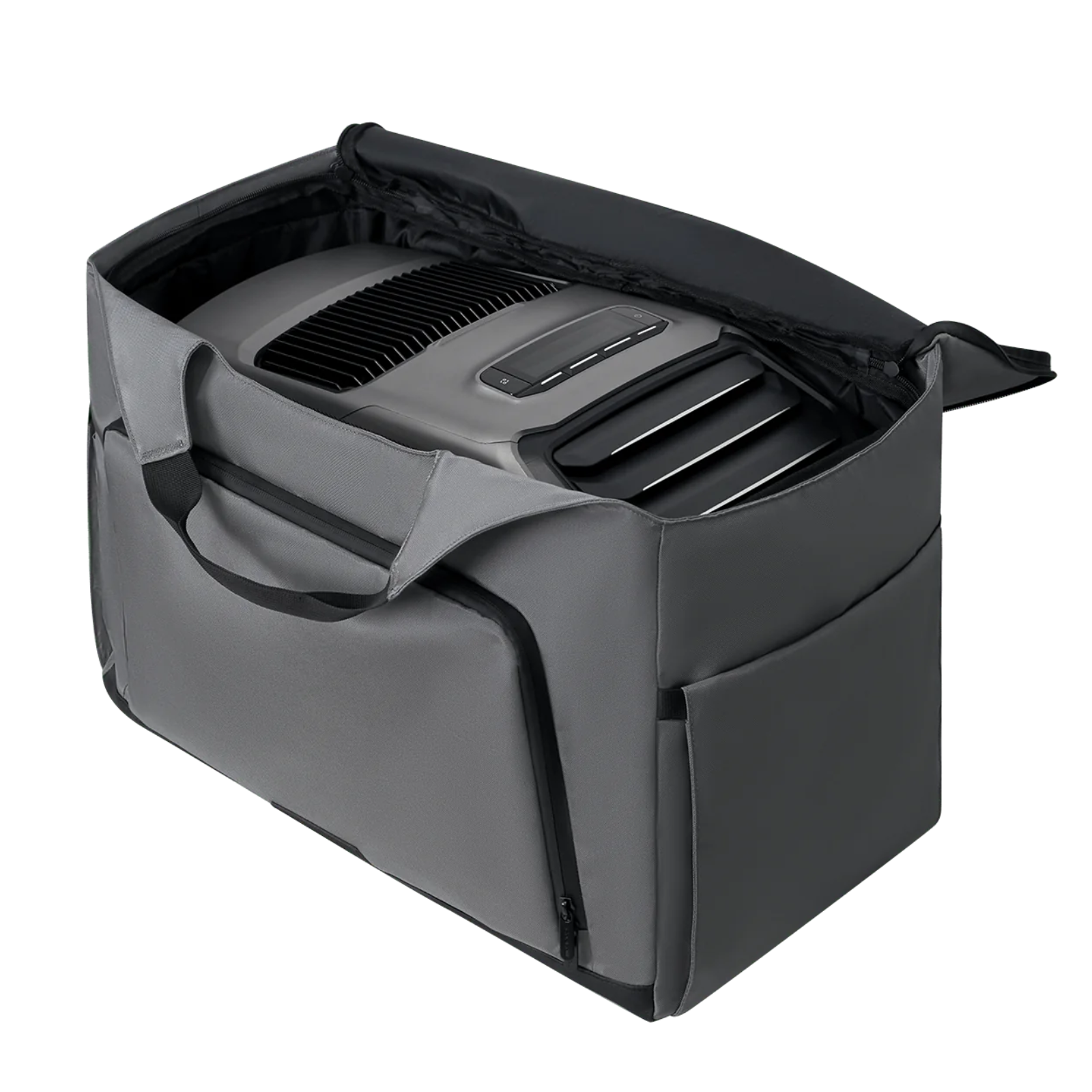 EcoFlow WAVE 2 Air Conditioner Carrying Bag Grey Color Durable Protective Case with secure zipper and handles.