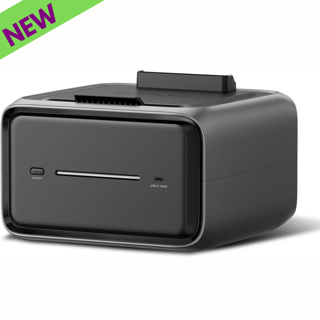 EcoFlow River 3 Plus Power Station, portable, sleek design, new product showcasing functionality and modern technology.