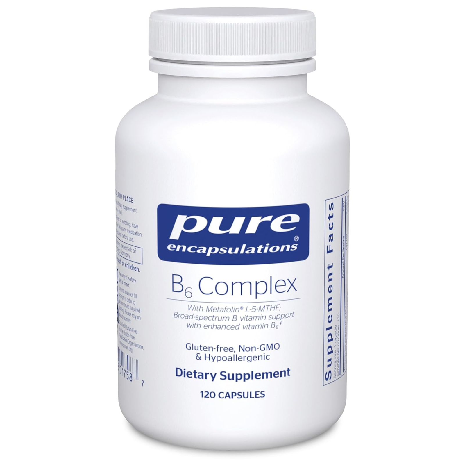 Pure Encapsulations B6 Complex Supports Brain and Nerve Health 120 Capsules.