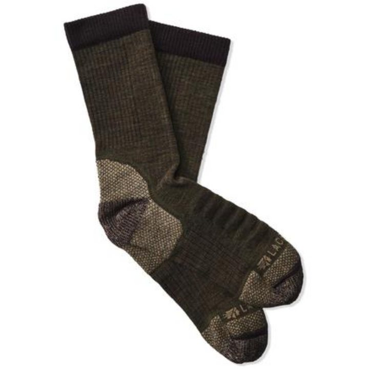 Lacrosse Footwear LaCrosse Lightweight Copper Socks Crew Olive XL