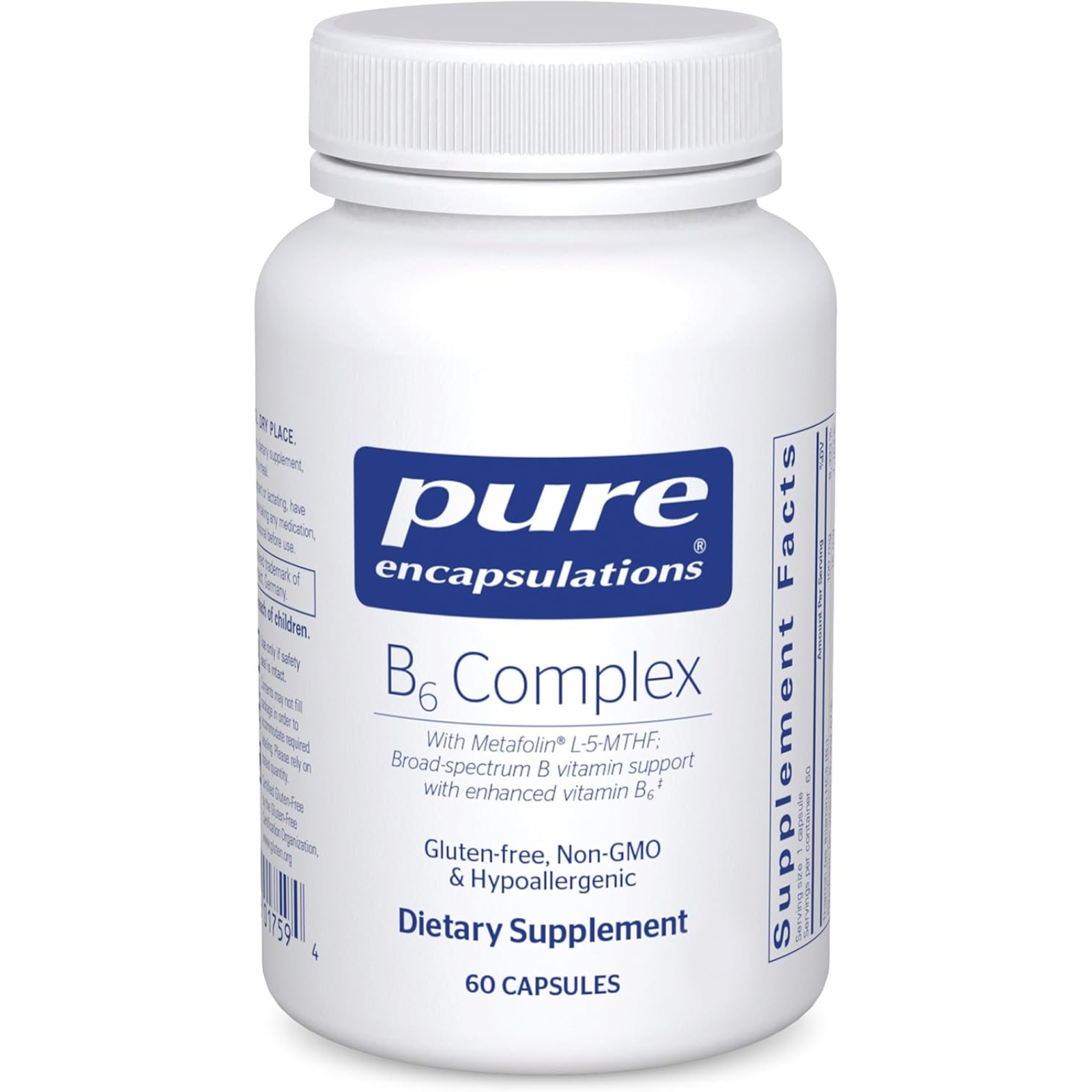 Pure Encapsulations B6 Complex Supports Brain and Nerve Health 60 Capsules.