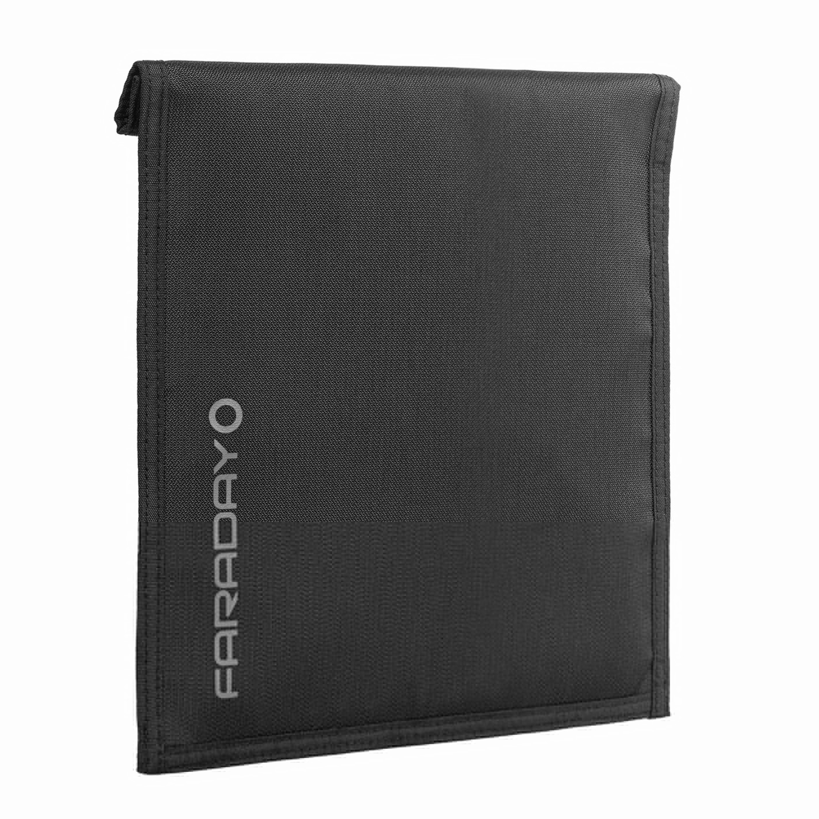 Faraday Jacket Pro Cordura Tablet Bag with magnetic closure, 9" x 10.5" for privacy protection.