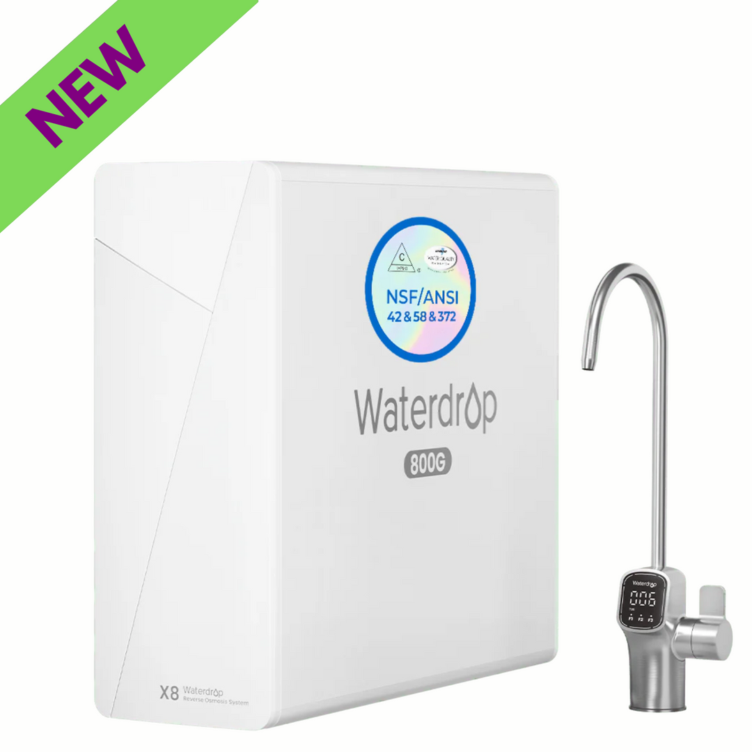 Waterdrop X Series Reverse Osmosis System 800GPD Tankless Rapid Flow X8 Filter