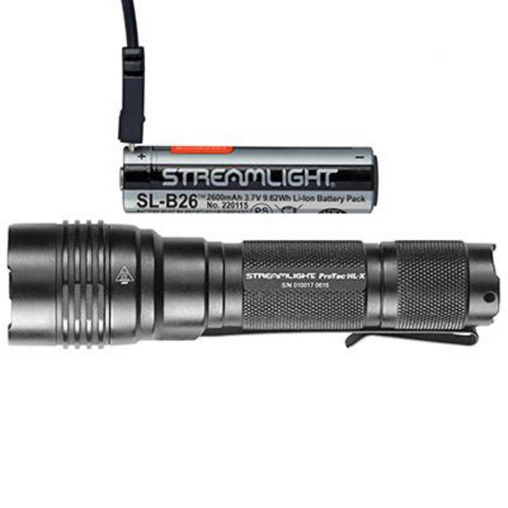 Streamlight Streamlight ProTac HL-X USB Flashlight Black 1000 Lumens Rechargeable Battery