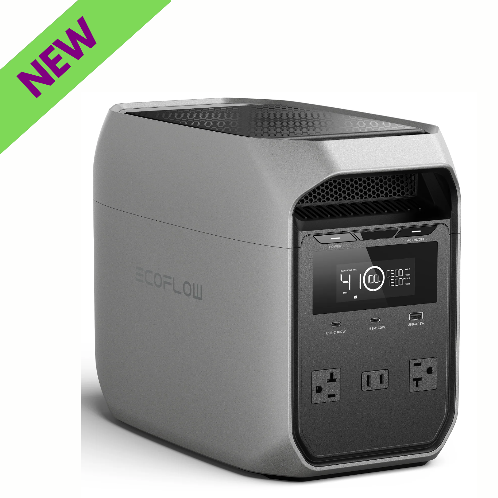 EcoFlow DELTA 3 Classic Portable Power Station 1024Wh with display and new banner