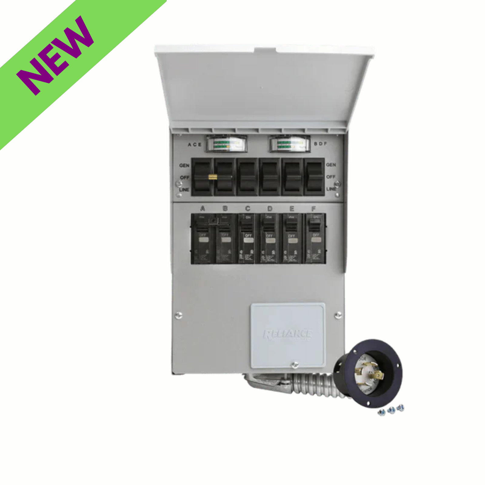 EcoFlow Transfer Switch 306A1 125 250V 30A for Single DELTA Pro Backup installed with circuit breakers