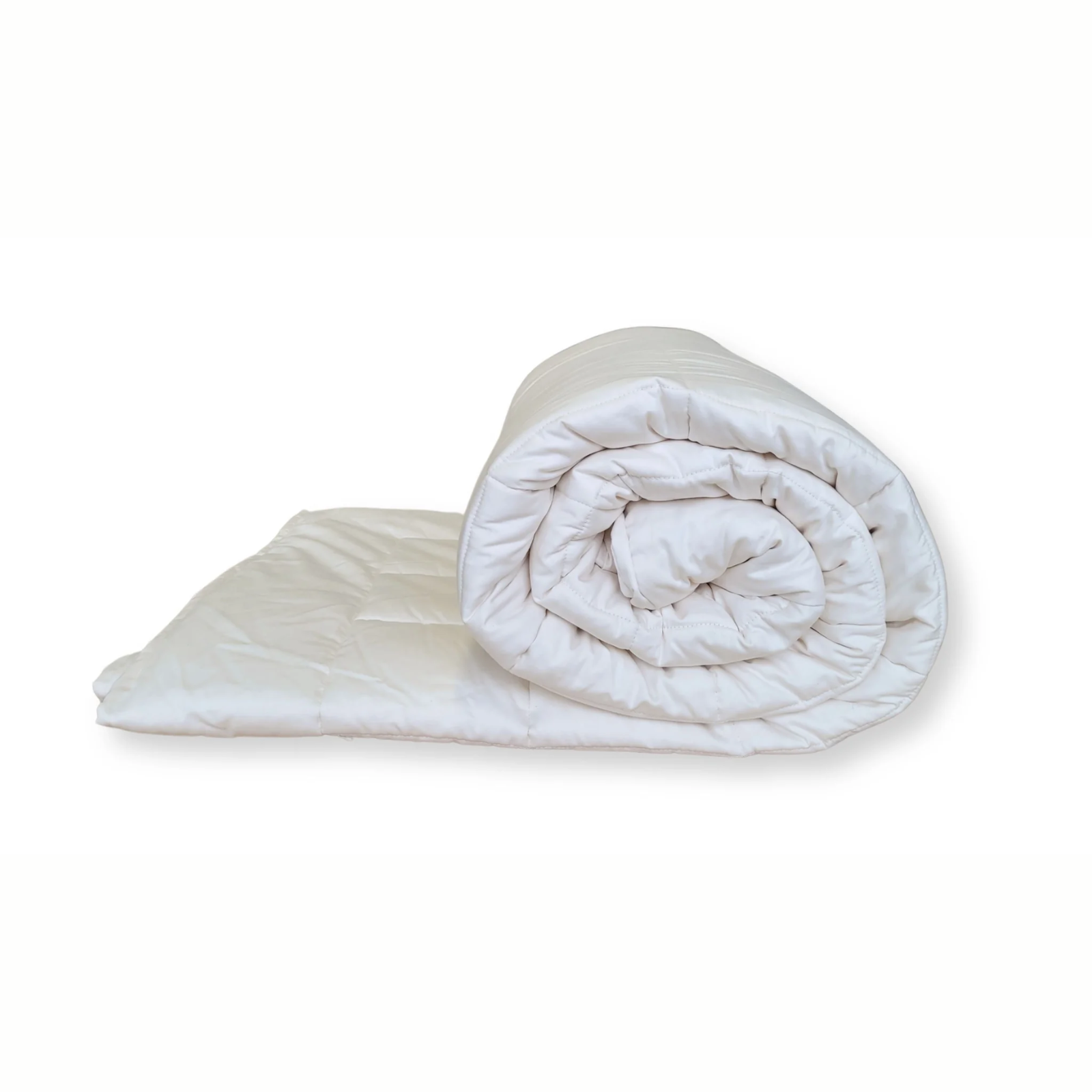 Soaring Heart Quilted Cotton comforter rolled up, soft and breathable crib bedding 35" x 53".
