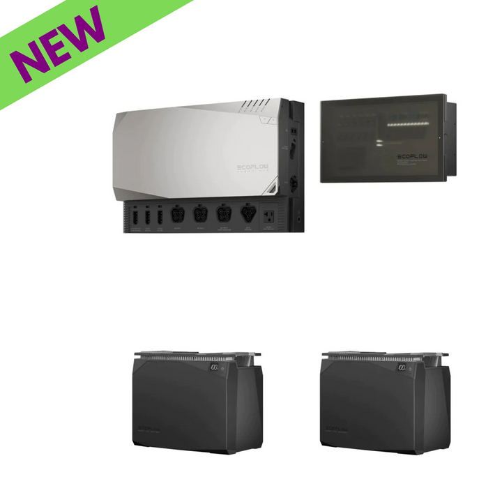 EcoFlow 4kWh Power Prepared Kit Portable Solar Generator For Emergency Backup with power station components.