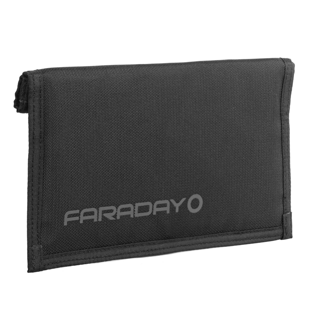 Faraday Jacket Pro Cordura phone bag with magnetic closure, designed for privacy and protection, measuring 8.5 x 4.5 inches.