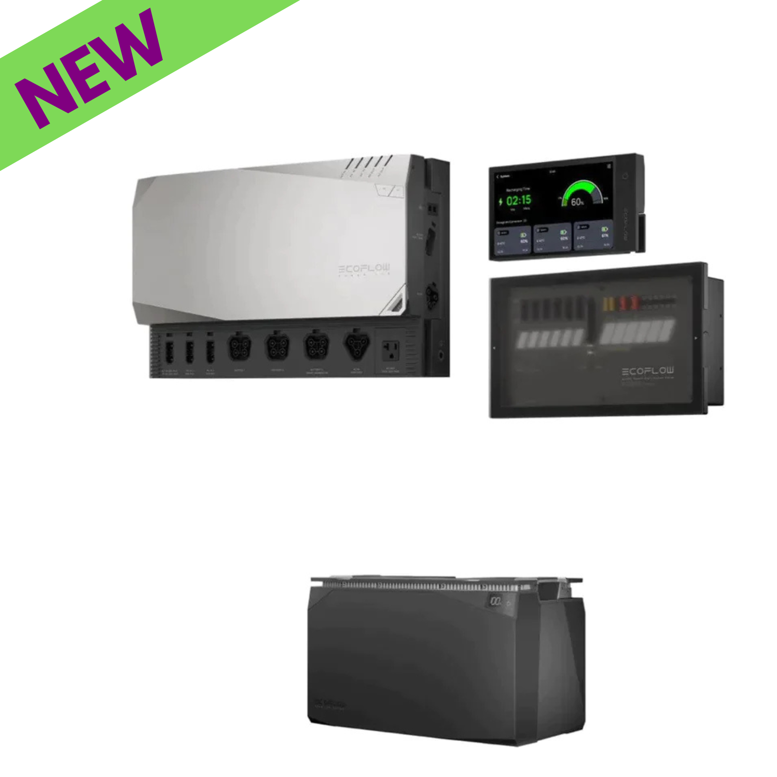 EcoFlow 5kWh Power Independence Combo Kit components including Power Hub and stackable battery.