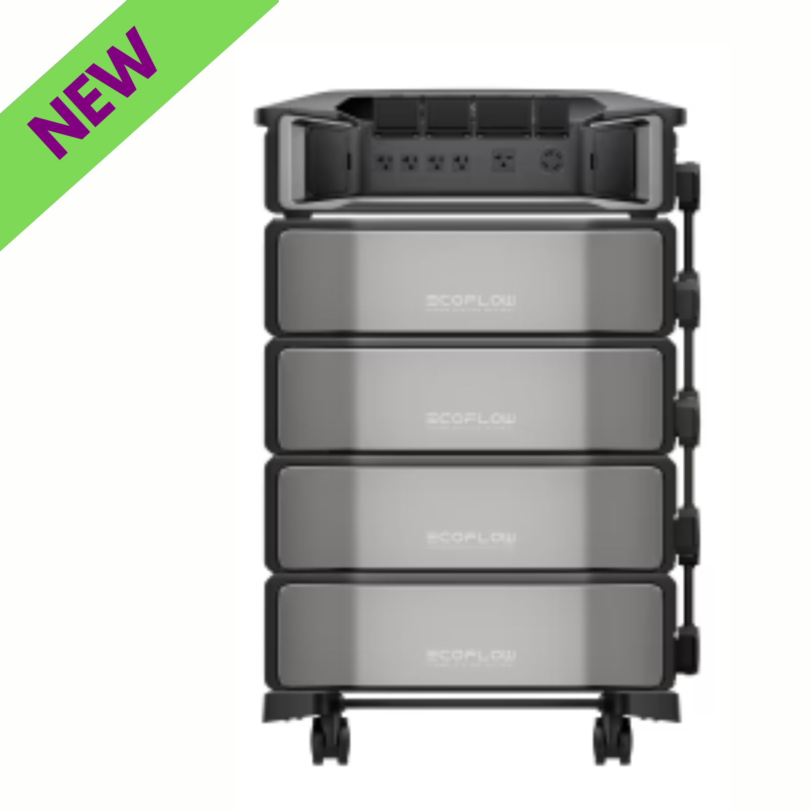 EcoFlow Delta Pro Inverter + 4 Batteries Off-Grid Power Station Kit with scalable capacity and high-output performance.