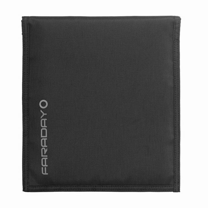 Faraday Jacket Pro Cordura Tablet Bag with magnetic closure in sleek black design