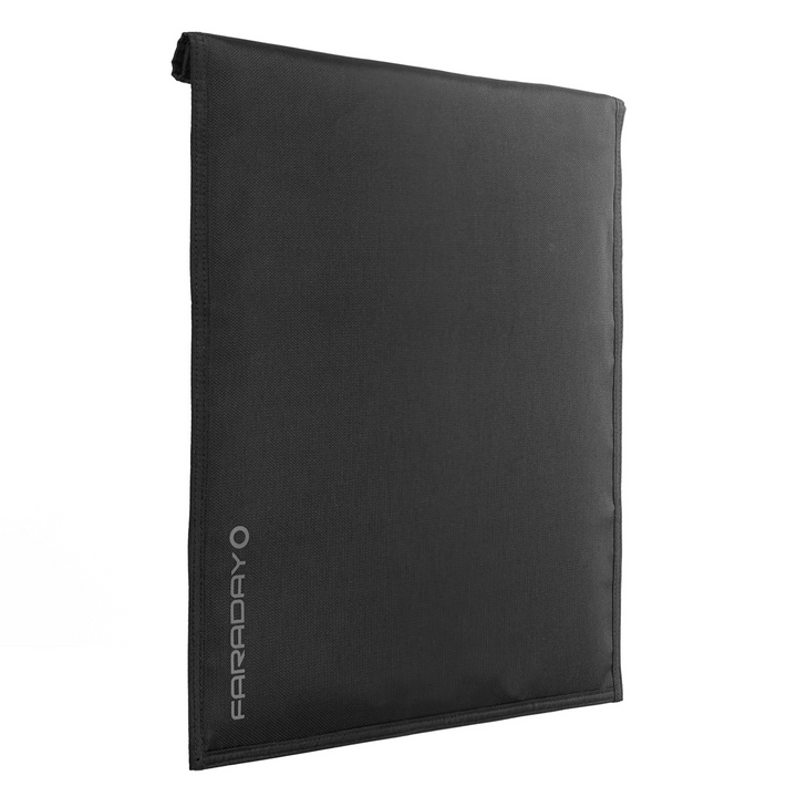 Faraday Jacket Pro Cordura laptop XL bag with magnetic closure, measuring 14" x 17" for superior protection.