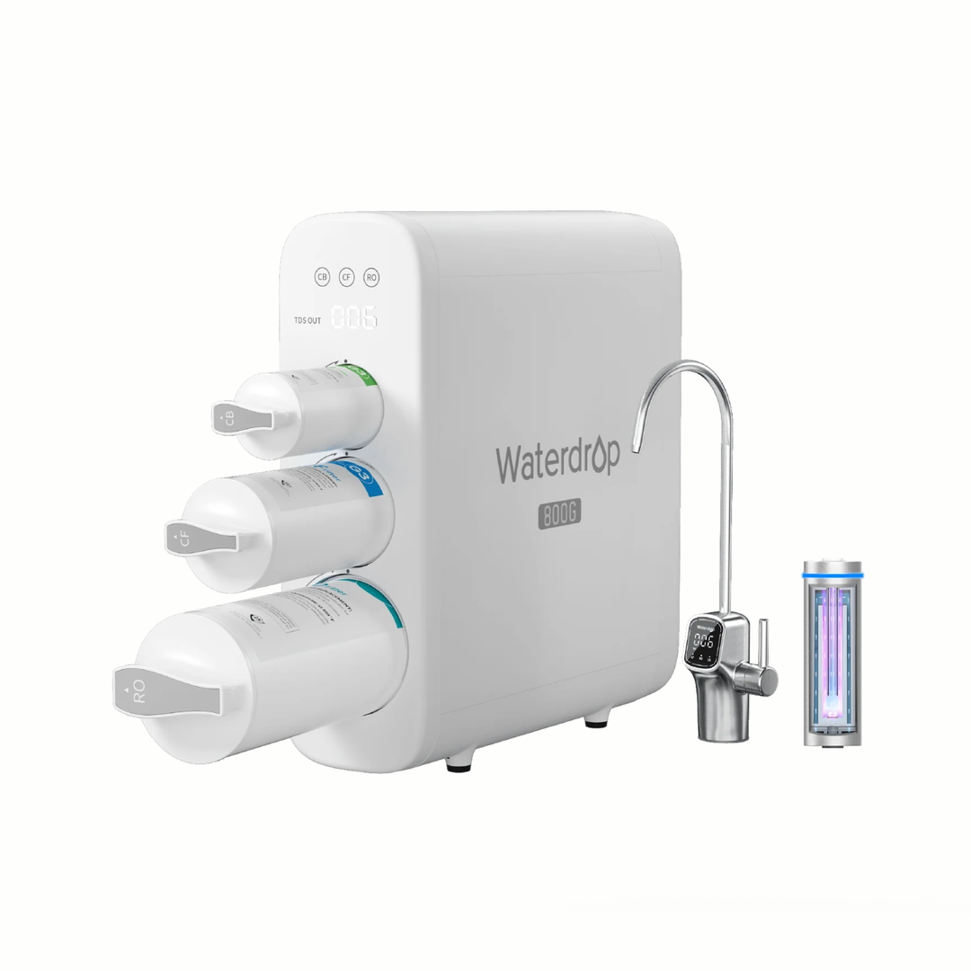 Waterdrop 800 GPD Tankless RO Purifier with UV Light 10-Stage Filtration G3P800
