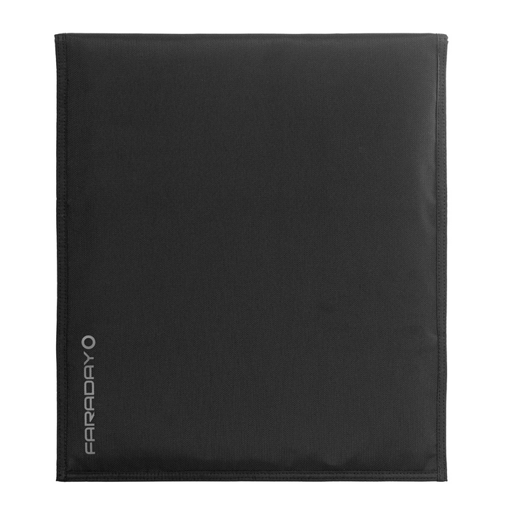 Faraday Jacket Pro Cordura Laptop XL Bag Magnetic Closure in sleek black design for 14" x 17" laptops.