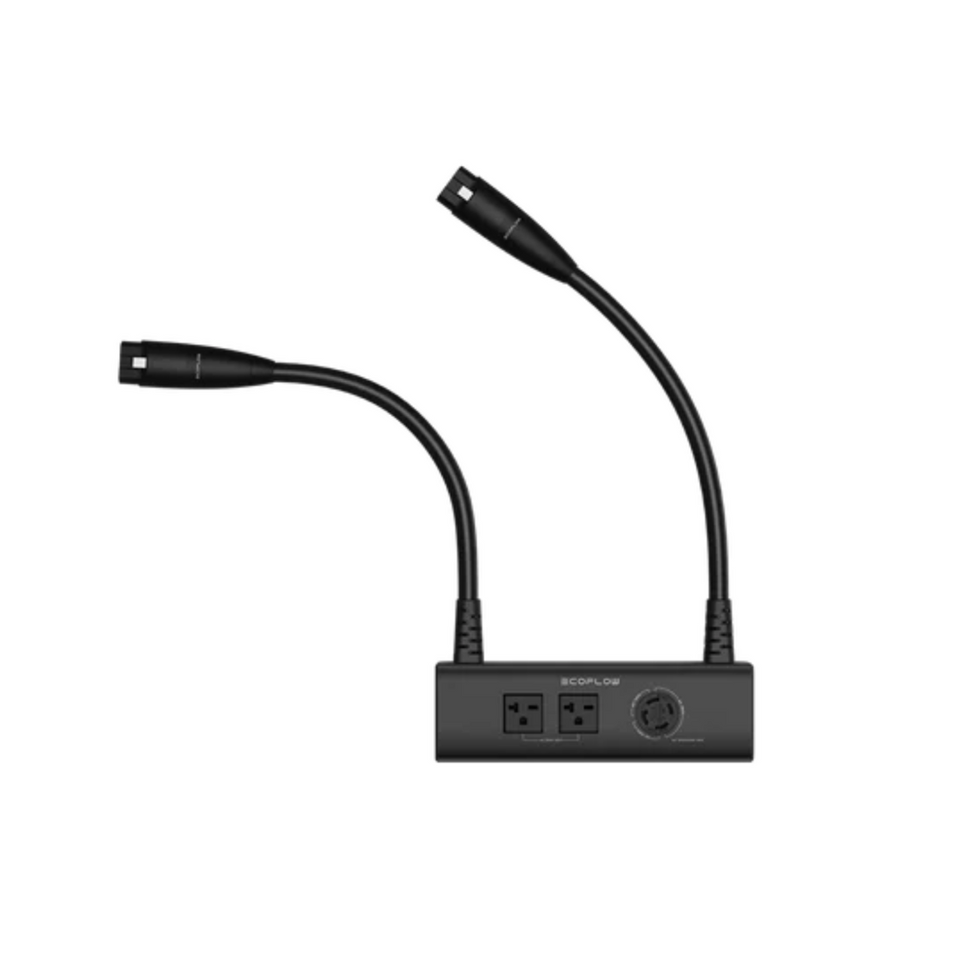 EcoFlow DELTA Pro Extra Battery connectivity hub with dual output ports and connectors