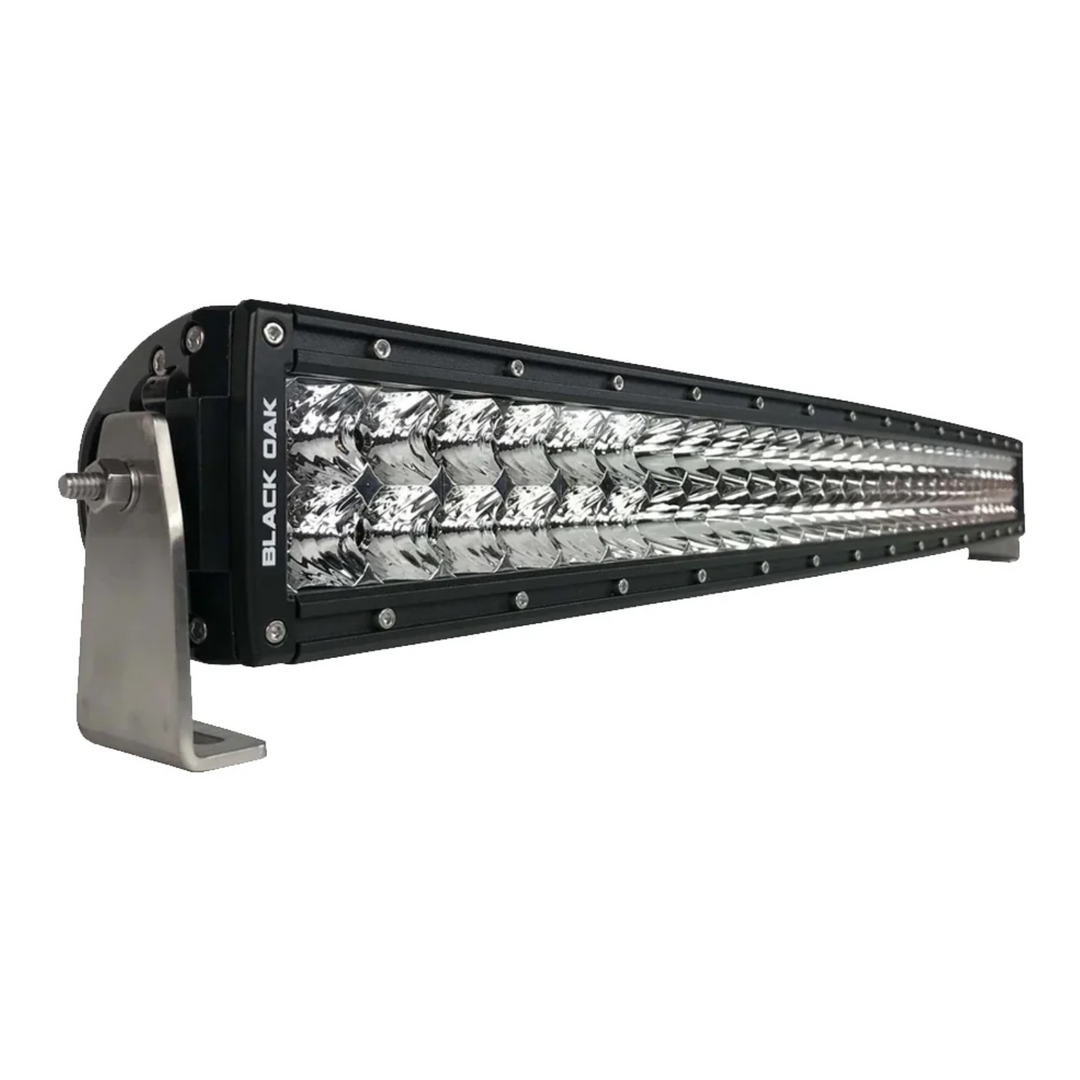 Black Oak 30" LED Light Bar Combo Optic Curved Double Row 5W Combo Black Housing