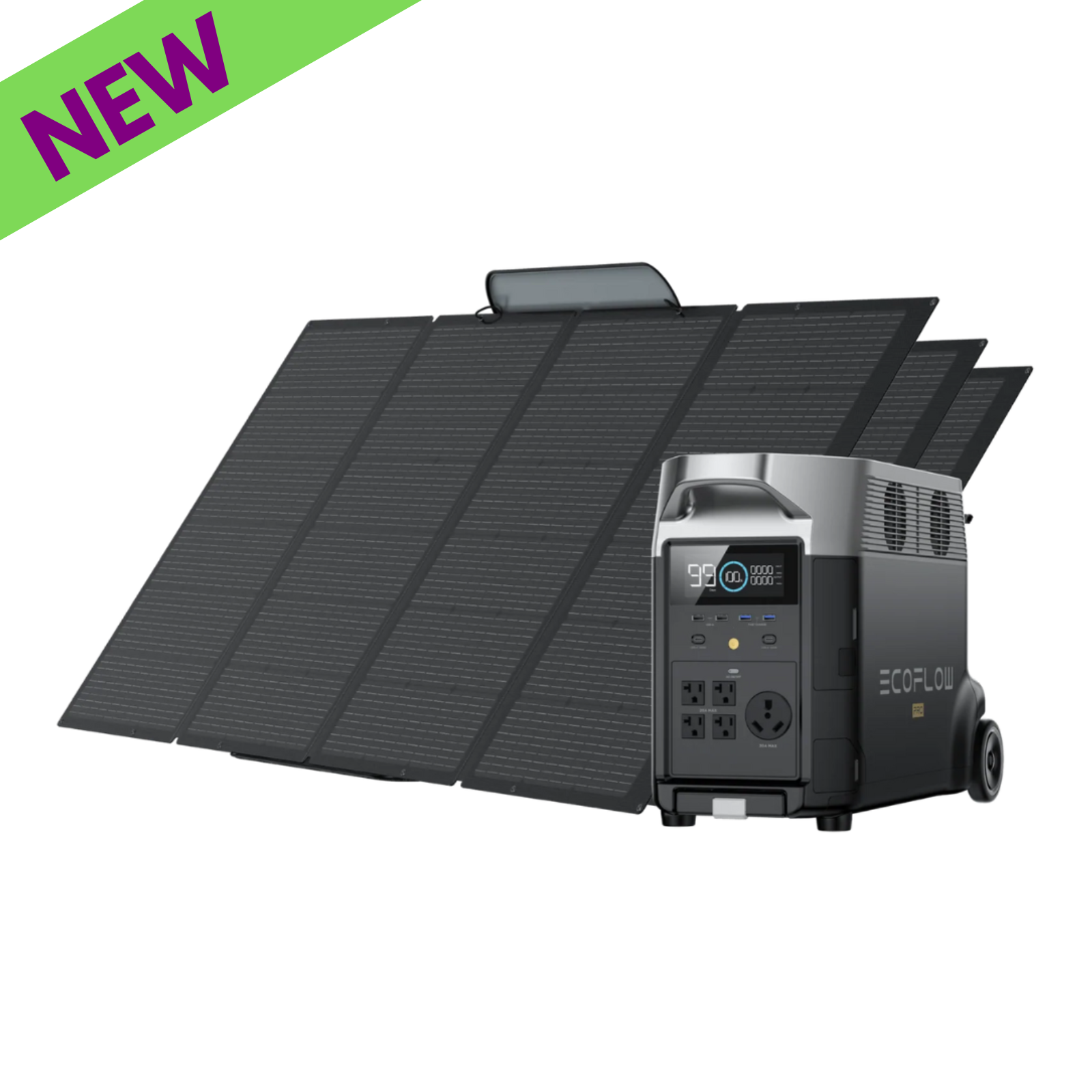 EcoFlow DELTA Pro Portable Power Station With Three 400W Portable Solar Panel, ideal for safe and fast ocean service.