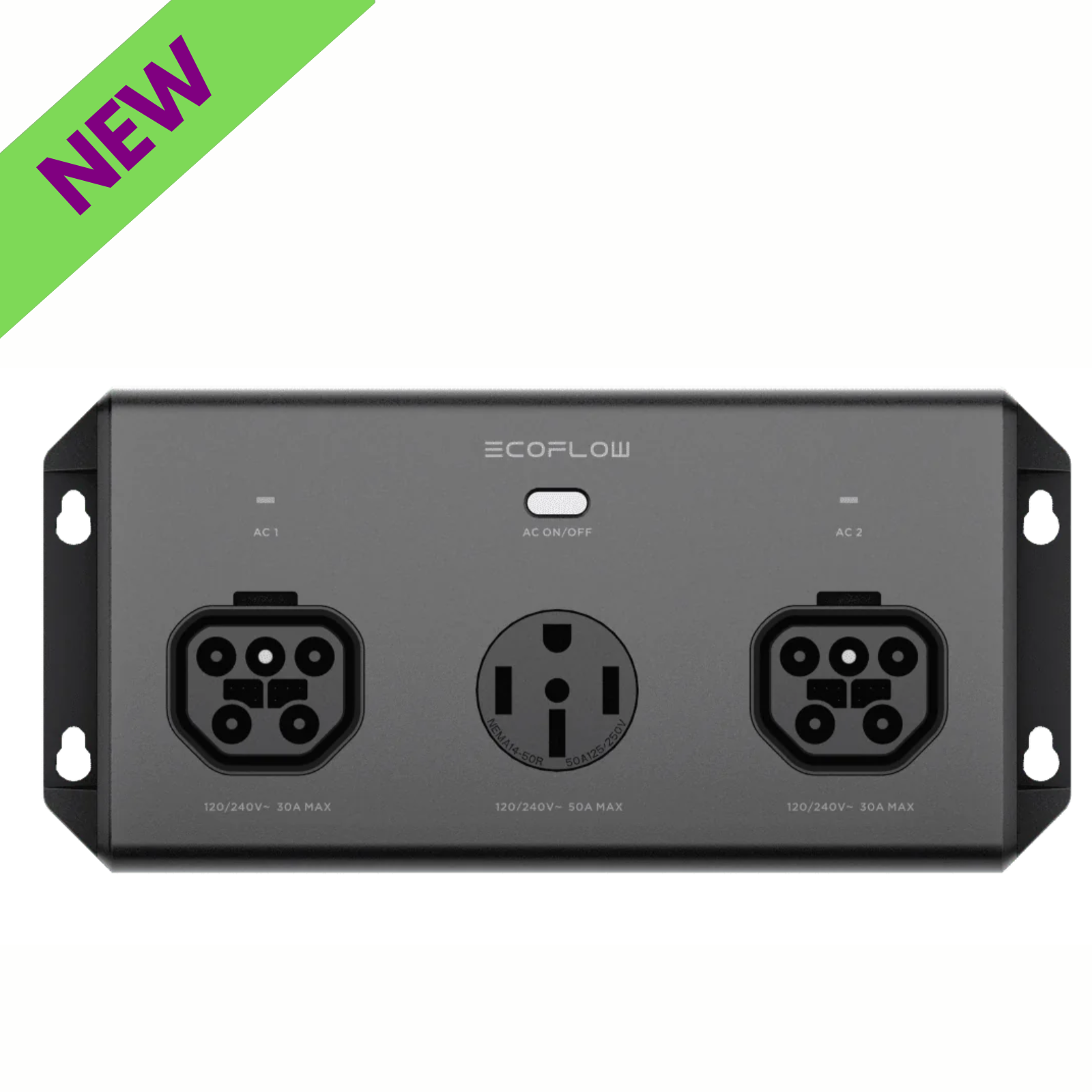 EcoFlow DELTA Pro Ultra 50 Amp Hub High Power Connection with dual AC outlets and new design.