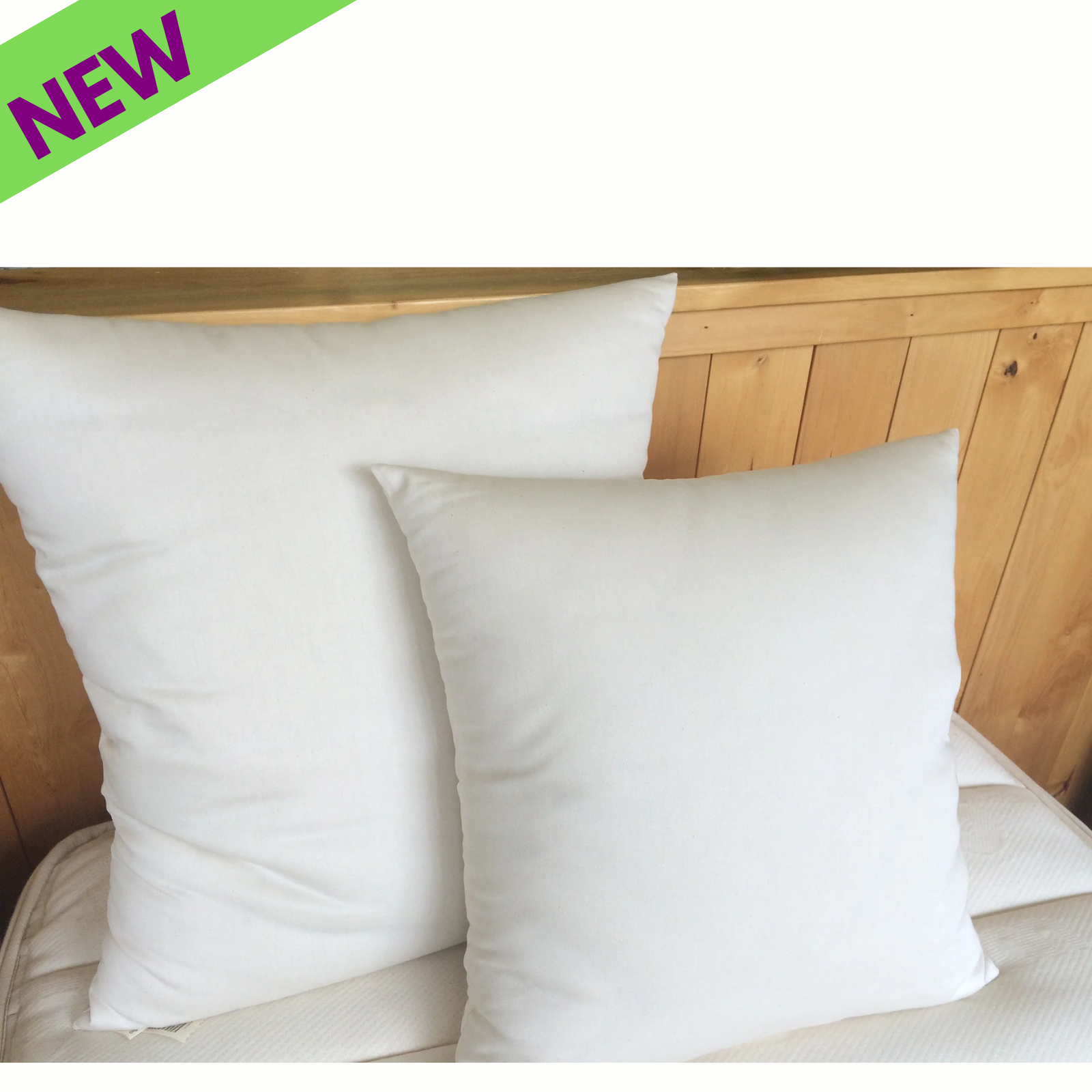 Holy Lamb Organics Throw Pillows natural cotton pillows in new white design, showcasing comfort and style.