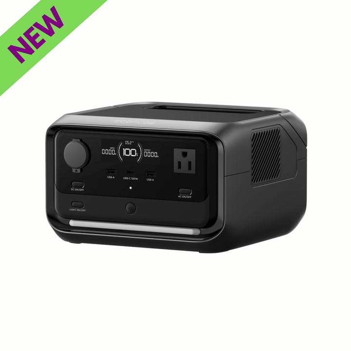 EcoFlow RIVER 3 Plus Portable Power Station 286Wh Capacity 600W Output with new label